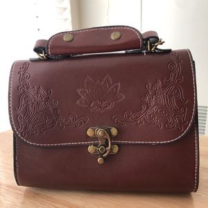 Deep burgundy crossbody bag